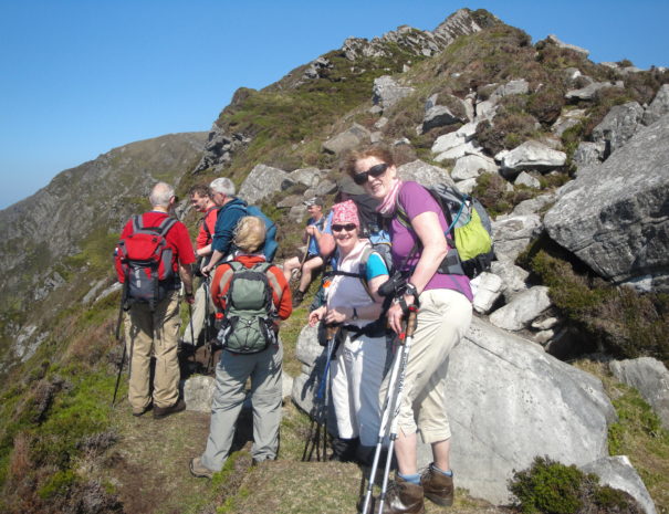 A group who booked with us climbing Slieve league Cliffs