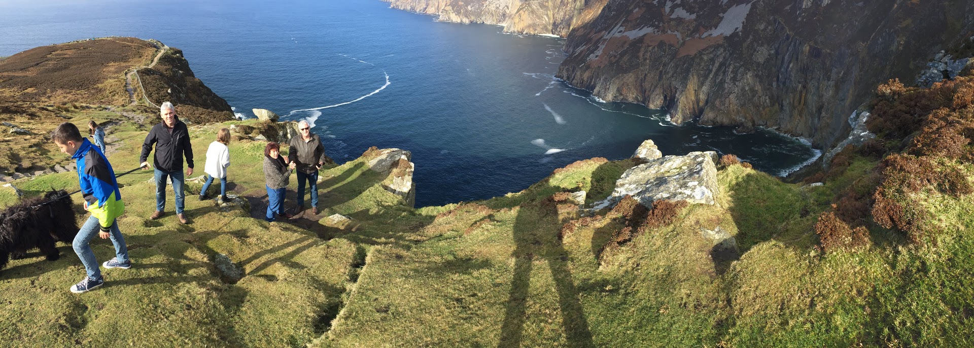 panoramic photo of the trail and slieve league cliffs