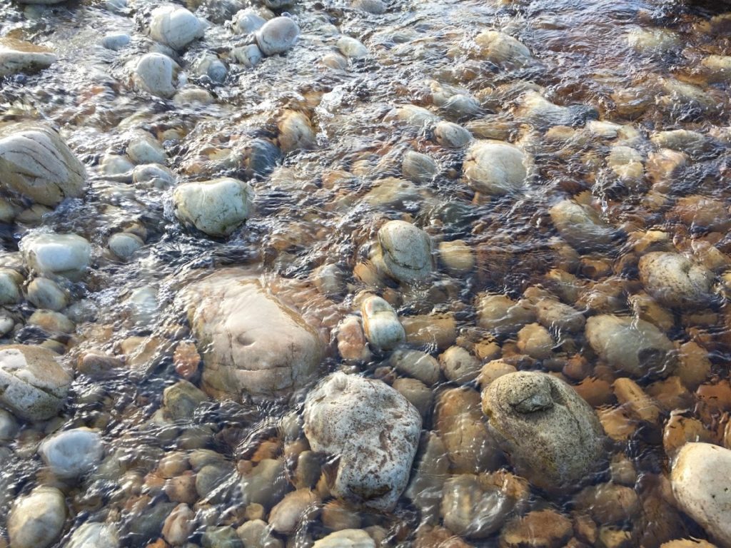 Rocks in the river and stream near Port Donegal