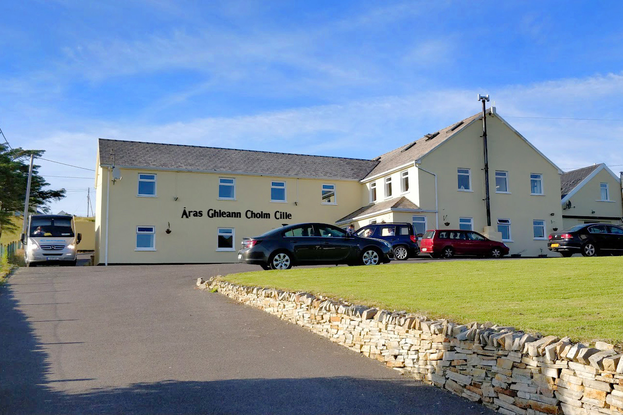 A street view of Aras BnB Bed and Breakfast, showing our 20 room guest house and parking lot.